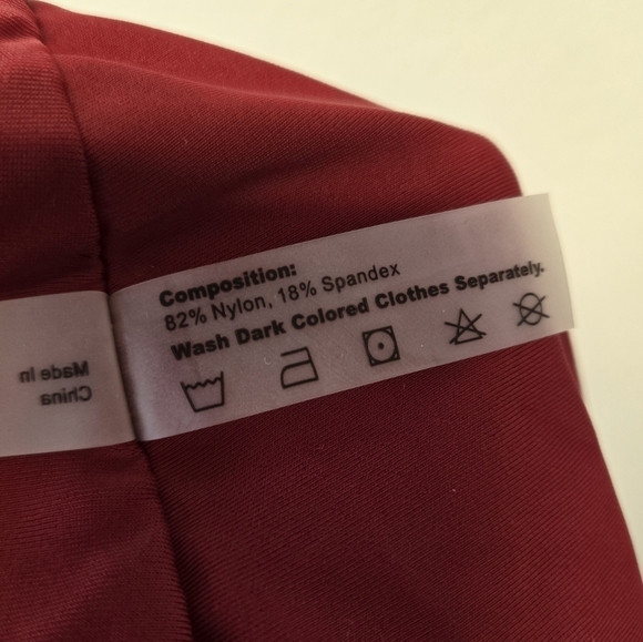 Zaful Bandeau High Waisted 2 pc Bikini Set Red L / 14 - Picture 6 of 7